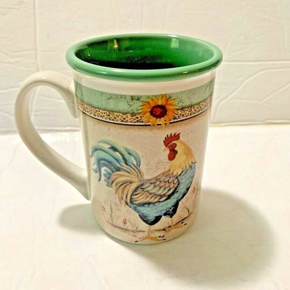 Gibson Other - Gibson Rooster Sunflower mug cup 4 1/2" high 10 oz